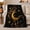 Golden Ribbons, variant on Mystical Celestial Tarot Artwork Features, Peaceful Celestial Art Scene, Warm Flannel Blanket for Home Library and Reading Nook, Celestial Art Lovers Housewarming Gift, Celestial Home Decor