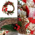 thumbnail image 6 of 11.8 Inch Round Wreath for Front Door Wall Hanging Ornaments Christmas Wreaths Window Decorations Artificial Vines for Home Decor Indoor Home Wall Wedding Room Decor, 6 of 6