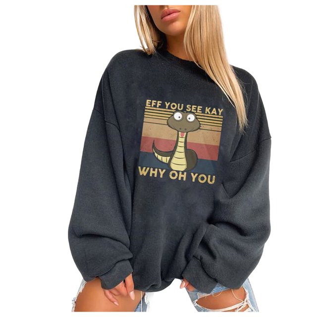 Tops de mujer Sudadera con estampado de sol de invierno Tops de jersey Fridja fksj1890