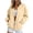 15# Beige, variant on Bomber Jacket Women Casual Button Down Snap Front Sweatshirt Lightweight Long Sleeve Oversized Fall Jackets with Pockets