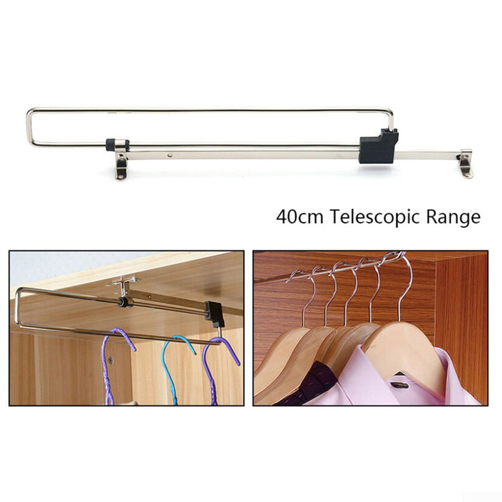 Wardrobe Pull Out Clothes Hanger Rail / Extending Rail / Storage ...