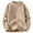 Khaki, variant on Alkepwun Men Round Neck Long Sleeve Sweater Autumn And Winter Solid Color Pleated Loose And Comfortable Warm Sweater