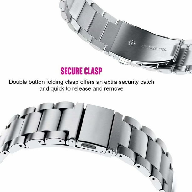 Gear S3 Frontier Classic Band Galaxy Watch 46mm Band 22mm Solid Stainless Steel Metal Business Bracelet Strap for Samsung Gear S3 Frontier S3 Classic Smartwatch Galaxy Watch 46mm R800 Walmart