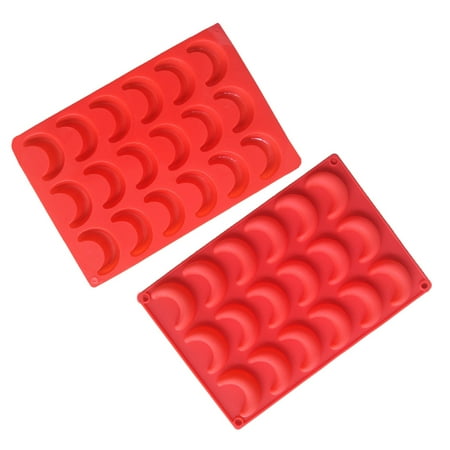 

2Pieces Crescent Moon Chocolate Moulds Baking Tool Ice Making Mold for Kids