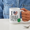 thumbnail image 4 of CafePress - I Love Deez Nuts Large Mug - 15 oz Ceramic Large White Novelty Mug, 4 of 6