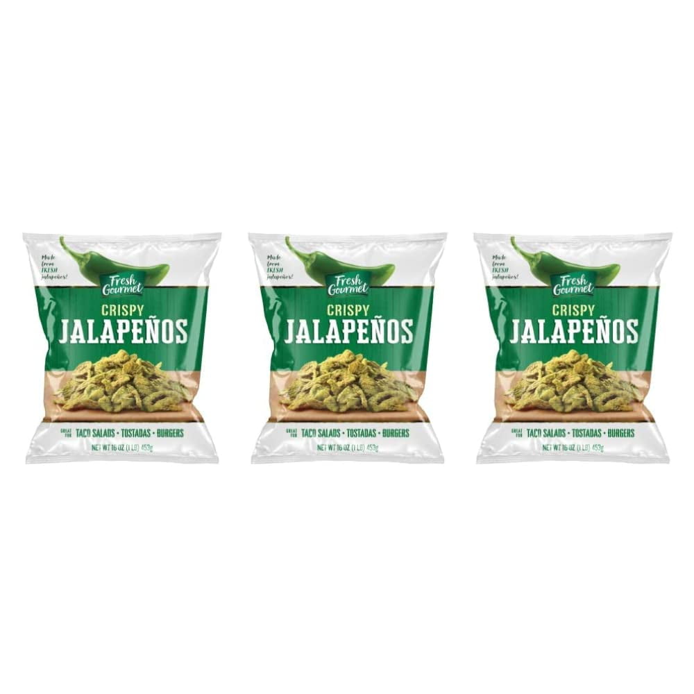 Fresh Gourmet Crispy Lightly Salted Jalapenos 16 OZ (Pack 3