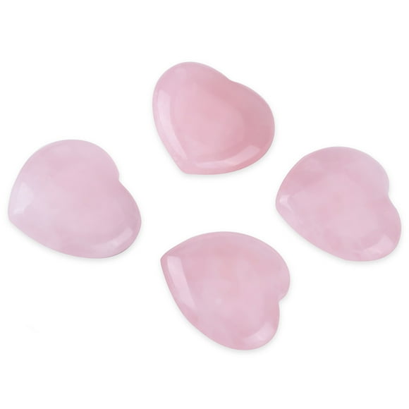 Pink Quartz,4pcs Rose Quartz Carved Pink Crystal Rose Quartz Stone Professionally Tested