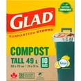 thumbnail image 2 of Glad Certified Compostable Bags - Tall 49 Litres -, 2 of 5