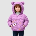 thumbnail image 2 of Staki Baby Boy Winter Fleece Coats Toddler Warm Puffer Jackets Kids Down Outerwear Baby Boy Winter Jacket 12M,18M,24M,2T,3T,4T,5T(Purple,18-24 Months), 2 of 6
