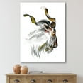 thumbnail image 2 of Designart ' Black and White Portrait Of Goat II ' Farmhouse Canvas Wall Art Print, 2 of 4