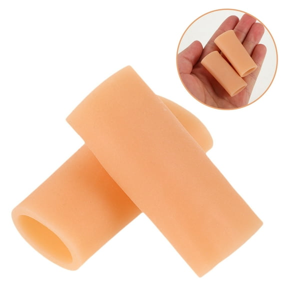 NICEXMAS Protective Finger Sleeve Silicone Finger Joint Sleeves Typists Skin-Tone 10 Pieces