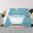 thumbnail image 1 of Fotbe Bathtub with Soap Bubbles Manta de Franela con Estampado, Manta Ultrasuave para Cama, Sofá, Auto, Hipoalergénica y Antibolitas-80"x60", 1 of 6
