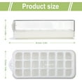 thumbnail image 3 of Ice Cube Tray with Lid and Bin, 21 Pcs Ice Cubes Mold for Freezer Easy Release, Quick Filling Without Touching, White, 3 of 5