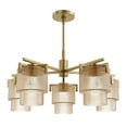 thumbnail image 2 of Hunter - Ontario 5-light Luxe Gold, Large Chandelier, Dimmable, Transitional Style, Round Shaped, for Bedrooms, Dining, Living Rooms - 13138, 2 of 10