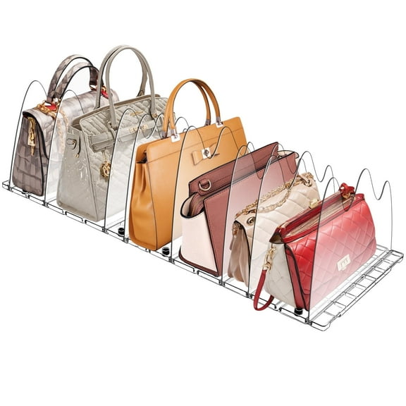 Purse Organizer for Closet, 8 Sections Adjustable Acrylic Shelf Dividers for Closet Organization, Shelf Dividers for Closet Organization, Closet Purse Organizer for House, Office Use