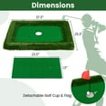 thumbnail image 3 of Costway Oval Floating Golf Green Includes Golf Hitting Mat 6 Golf Balls Golf Flag, 3 of 10