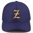 thumbnail image 2 of Daxton Premium Mid Profile Hat Semi Curved Visor Navy Cap Black Gold Gothic Embroidered, Letter Z, 2 of 4