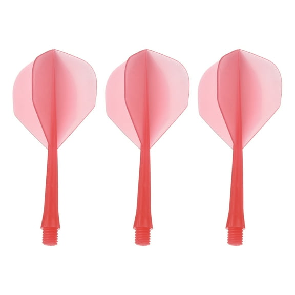 Uxcell Integrated Dart Shaft Flights, 3 Pack Durable Dart Flight Set, Transparent Red