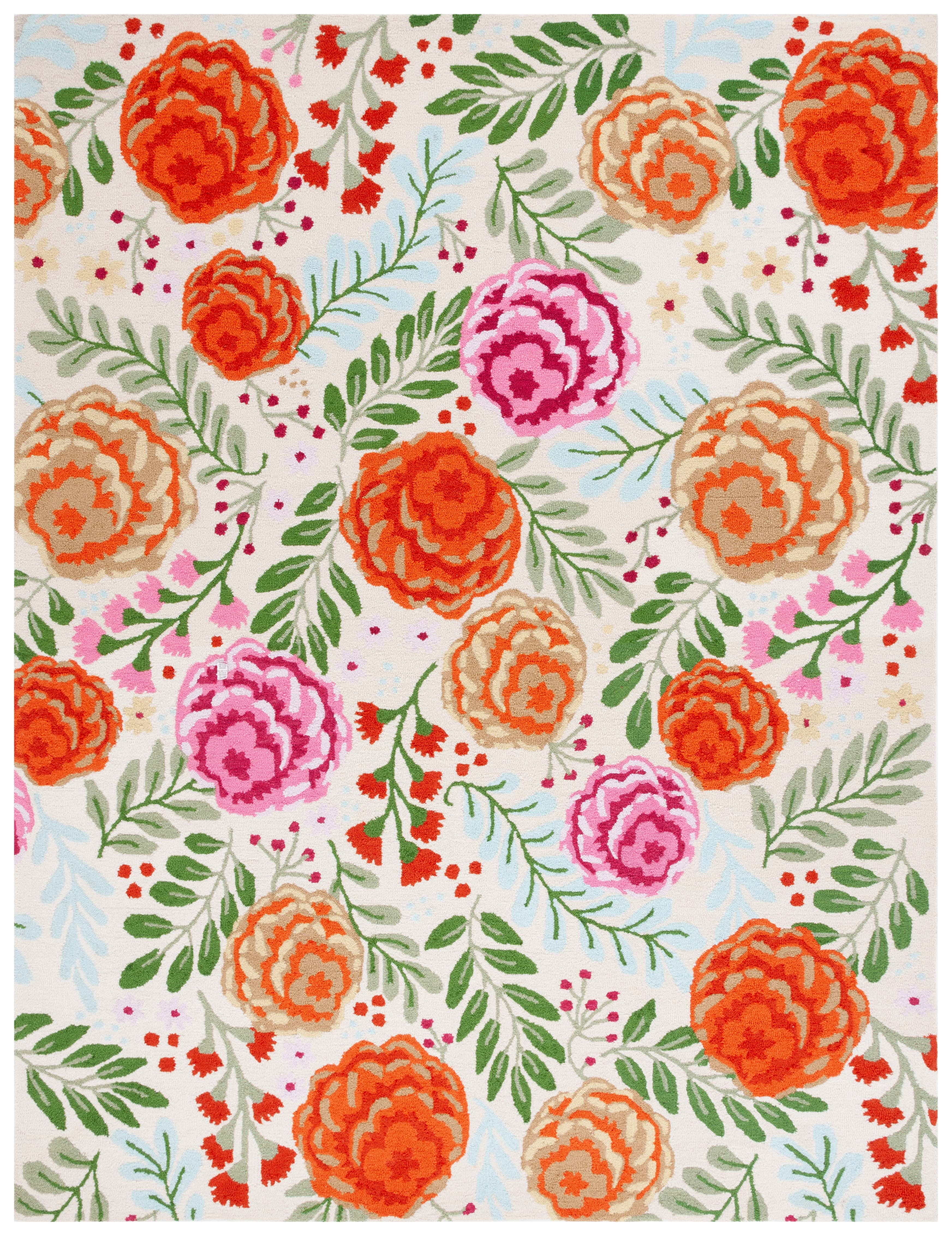 Safavieh Easy Care Akilah Floral Area Rug, Ivory/Green, 8' x 10'