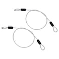 thumbnail image 1 of Cable de acero inoxidable recubierto de vinilo Uxcell con lazos, cadena de seguridad de cuerda flexible para iluminación exterior transparente 1/8" 1.6ft, 1 of 7