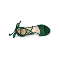 thumbnail image 4 of BLISSFUL STEP Women's Sandals Solid Crisscross Block Heels High Heel Lace up Sandals Green 6, 4 of 8