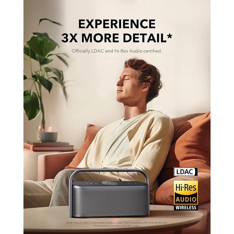Soundcore, Portable Bluetooth Speaker, X600, Hi-Res Spatial Audio