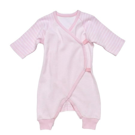 Baby Organic Cotton Long Sleeve Stripe Side Snap Kimono