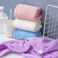 thumbnail image 4 of Microfiber Bath Towel Wrap Quick Drying Towel Cap Hat Soft Water Absorbent Hair Towel Wrap, 4 of 8