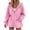 Pink, variant on Ovbmpzd Womens Sweatshirts Zip Up Pink Fleece Lined Hoodie Long Sleeve Loungewear Drawstring Waist Sweatshirts,XXL