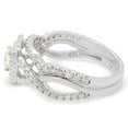 thumbnail image 3 of AFFY 1CT Princess & Round Moissanite Diamond Infinity Double Halo Bridal Ring Set 10K White Gold-9.5, 3 of 7