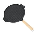 thumbnail image 1 of Poêle à Griller Barbecue, Design Double Face, Antiadhésive, Répartition Uniforme de la Chaleur, Gril Portable Extérieur en Bois Composite, 1 of 7