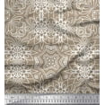 thumbnail image 2 of Soimoi Cotton Voile Fabric Floral & Moroccan Damask Panel Printed Craft Fabric by The Yard 56 Inch Wide, 2 of 3