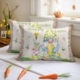 thumbnail image 2 of Easter Decorative Throw Pillow Covers 12x20 Inch Set of 2 Easter Eggs Gnome Home Decor Pillow Cases for Couch, Floral Colorful Egg Butterfly Cushion Case for Living Room Bedroom Bed Car Chair, 2 of 9