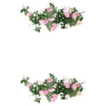 thumbnail image 1 of Naiovety Planta de flores artificiales Rosas falsas Plantas Simulación Colgante Fiesta de rosas Jardín Balcón Sala de estar Guirnalda Rosa Rosa 2Conjunto, 1 of 6