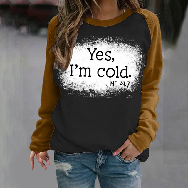 2023 Chandail en Molleton Mode pour Femmes 50 % de Réduction Liquidation T-shirt Imprimé Manches Longues Blouse Col Rond Hauts Décontractés Chandail en Molleton