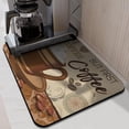 thumbnail image 2 of Coffee Mat, Coffee Mug Vintage Design (19) Coffee Bar Mat for Countertop, Rubber Backed Dish Drying Mat for Counter, Absorbent Coffee Bar Accessories Fit Under Coffee Maker Espresso Me Machine 18x24in, 2 of 7