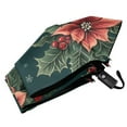 thumbnail image 6 of FORMRS Travel Umbrella Folding Auto Open Close Windproof Rain UV Protection, Floral Christmas, 6 of 8
