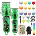 thumbnail image 1 of Electric Hair Clippers Cordless Hair Trimmer Men's Haircut Kit with 16 Guide Combs Hair Trimming Styling & Grooming Kit Haircut Cape Hair Comb for Salon Barbers Home Use, 1 of 8