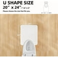thumbnail image 2 of DEA Toilet Rug, Thin Toilet Rugs U Shaped Washable Non Slip Absorbent Quick Dry Low Pile Toilet Mat, White 20"x24" U Shape, 2 of 13