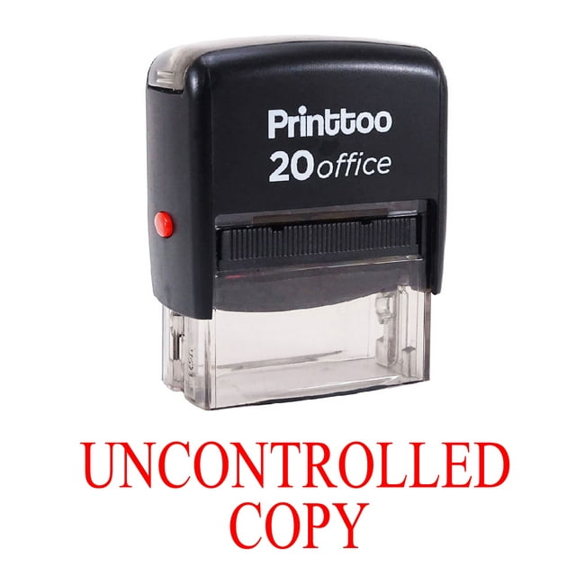 Printtoo Stamp UNCONTROLLED COPY Self Inking Rubber Stamp Office Stationary-Red