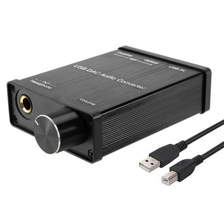 USB to Coaxial S/PDIF Optical 3.5mm/6.3mm Headphone Converter USB DAC Digital to Analog Audio Converter for Windows XP