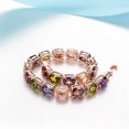 thumbnail image 2 of 3X Pulsera Brazalete Vinculado Cadena de Zirconia Cubica Regalo de Mujer de Moda para Nupcial, 18CM, 2 of 5