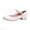 White, variant on Little/big Kids Girls' Summer Closed Toe 4.5cm Low Heel Solid Color Hook And Loop Princess Shoes Wedding Prom Sandals Summer Dresses Shoes,Sizes 4 Big Kid(12-12.5 Years)