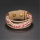 thumbnail image 2 of Pulsera de tejido retro multicapa de moda para hombre y mujer, accesorio de joyería simple (rojo rosa), 2 of 3