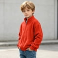 thumbnail image 6 of Teyfeniy Boys Girls Waffle Knit Jacket Zip up Solid Color Long Sleeve Outerwear Fashion Fall Winter Hoodless Casual Loose Coats for Kids Unisex, 6 of 10