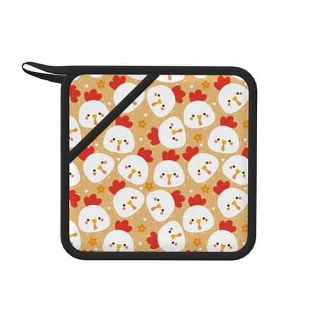 

Lukts Cartoon Chicken for Silicone Anti-hot Mats - Heat Resistant for Kitchen Counter Dish Drying Mat Silicone Trivets Hot Pads for Kitchen Counter