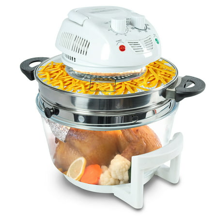 NutriChef Halogen Oven Air-Fryer/Infrared Convection Cooker, Healthy Kitchen Countertop Cooking