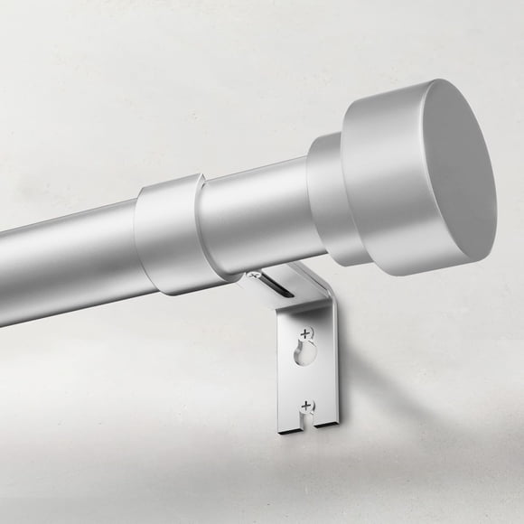 Barra de cortina IFELS, resistente, de 168 a 305 cm, metal plateado