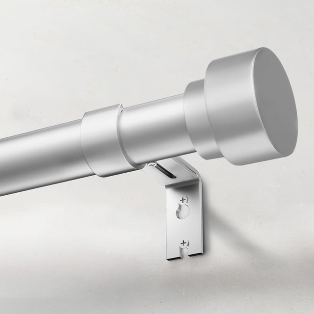 Barra de cortina IFELS, resistente, de 168 a 305 cm, metal plateado