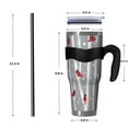 thumbnail image 4 of 40oz Tumbler,Gray Christmas Cardinal Bird Pattern Insulated Tumblers with Removable Handle,Stainless Steel Double Vacuum Coffee Tumbler Cup with Straw for Home,Office,Travel,Party, 4 of 5